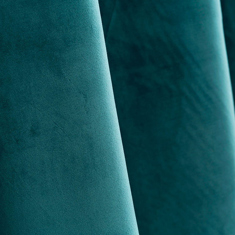 Rideau velours 'Elena' bleu canard