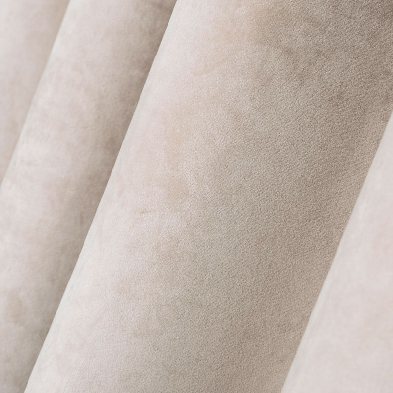 Rideau velours 'Elena' beige