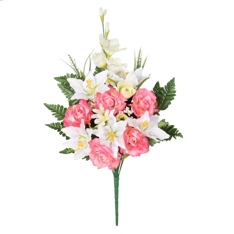 Bouquet de roses et de lys