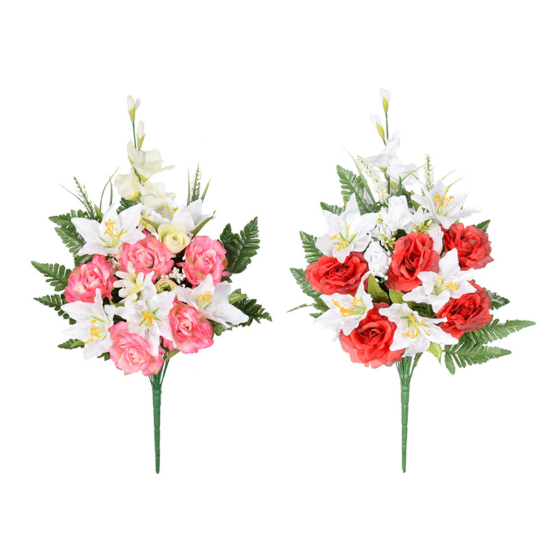 Bouquet de roses et de lys