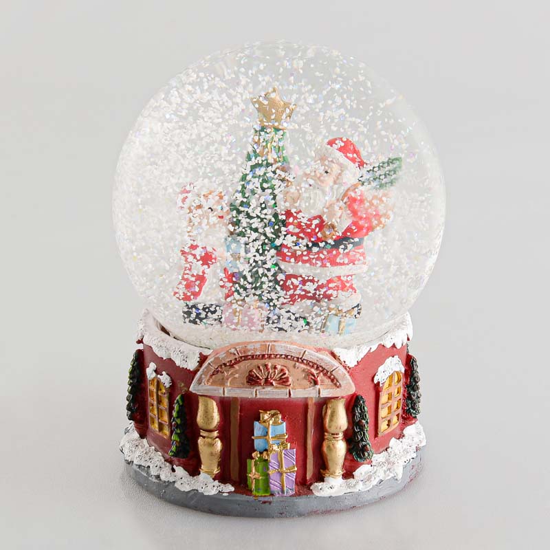 Boule à eau 'Père Noël' avec fillette
