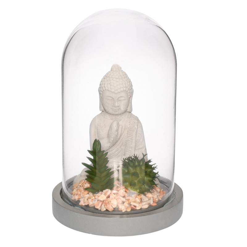 Plante artificielle avec bouddha