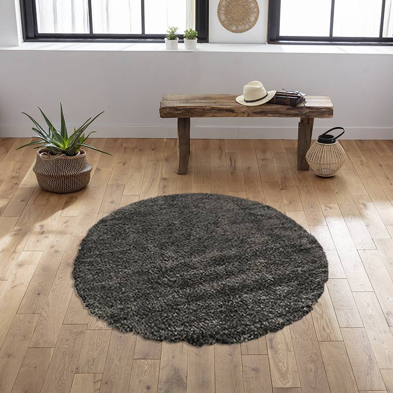 Tapis rond uni 'Oxa'