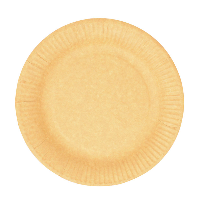 10 Assiettes en carton coloris Kraft - Assiette - Creavea