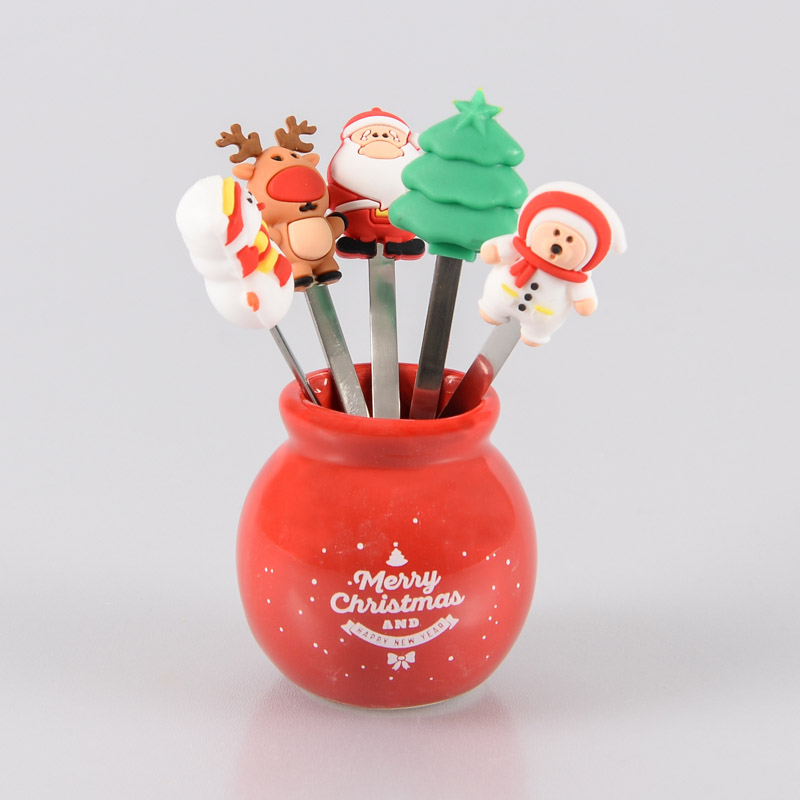 5 piques de Noël avec pot