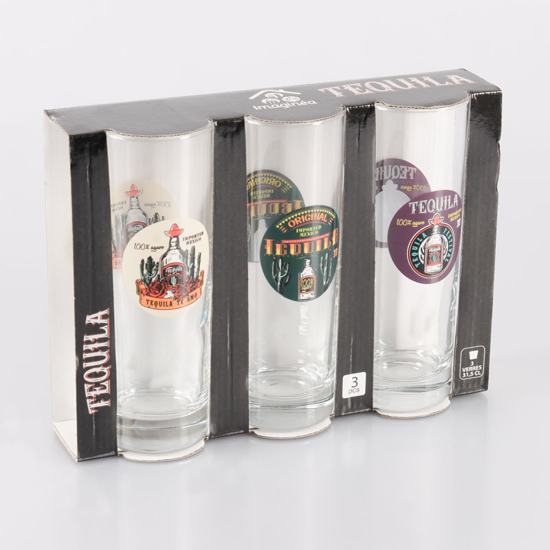 Lot de 3 verres hauts 'Tequila'