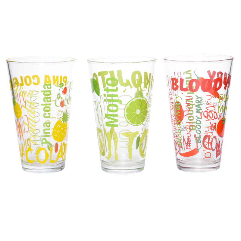 3 verres à cocktail 