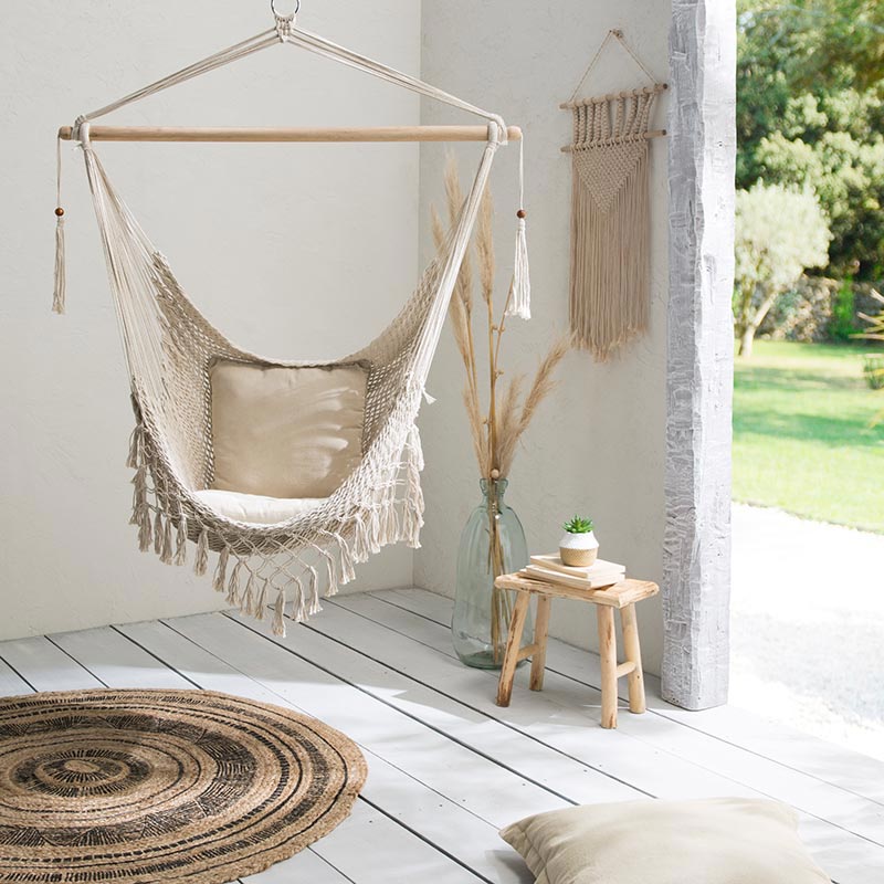 Hamac chaise suspendu macramé 'Galapagos'