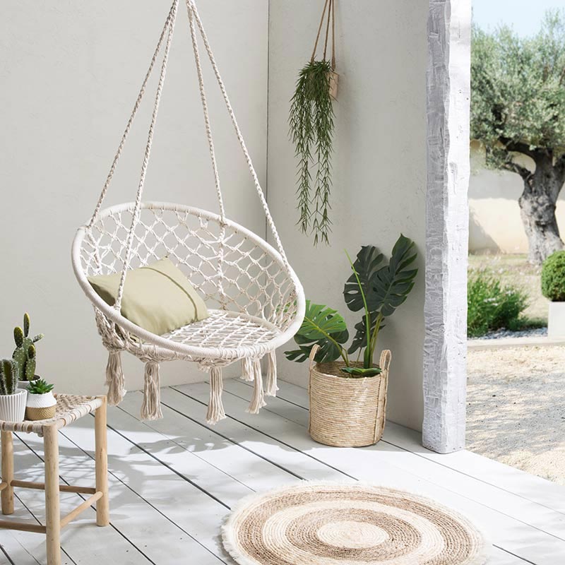 Hamac chaise suspendu macramé 'Seychelles'