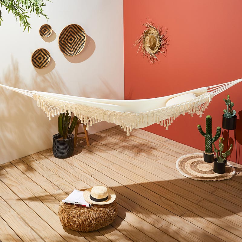 Hamac de jardin macramé 'Bora Bora'