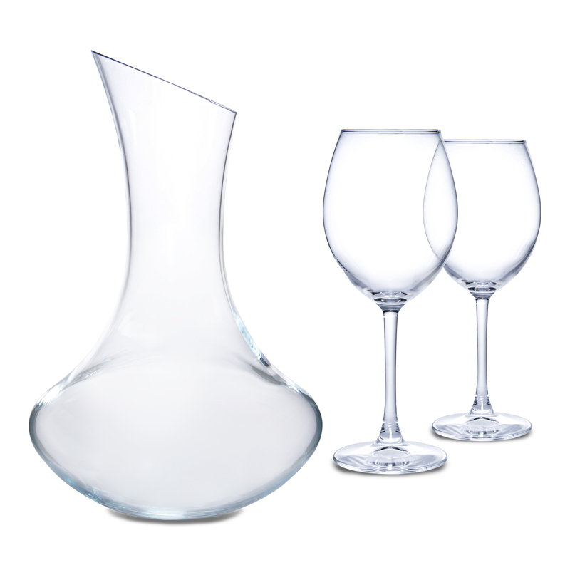 Coffret 1 carafe et 2 verres à vin