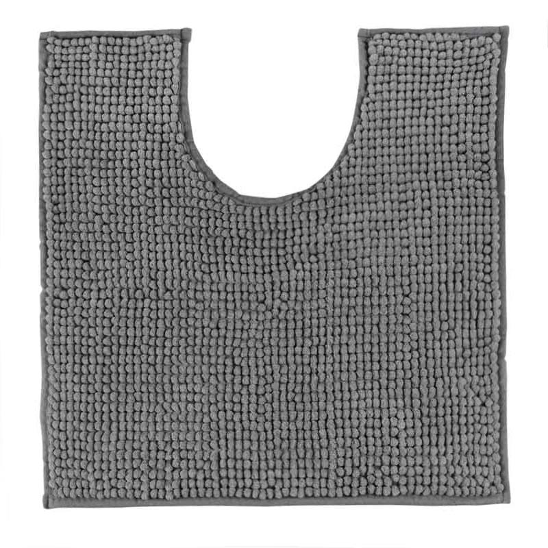 Tapis chenille contour WC anthracite