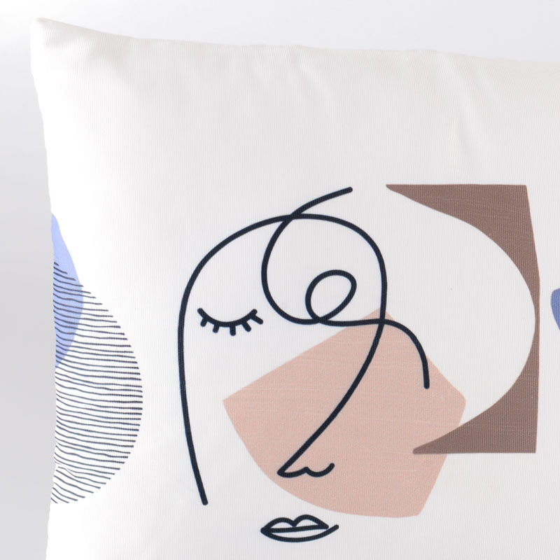 Coussin imprimé visage 'Naty'