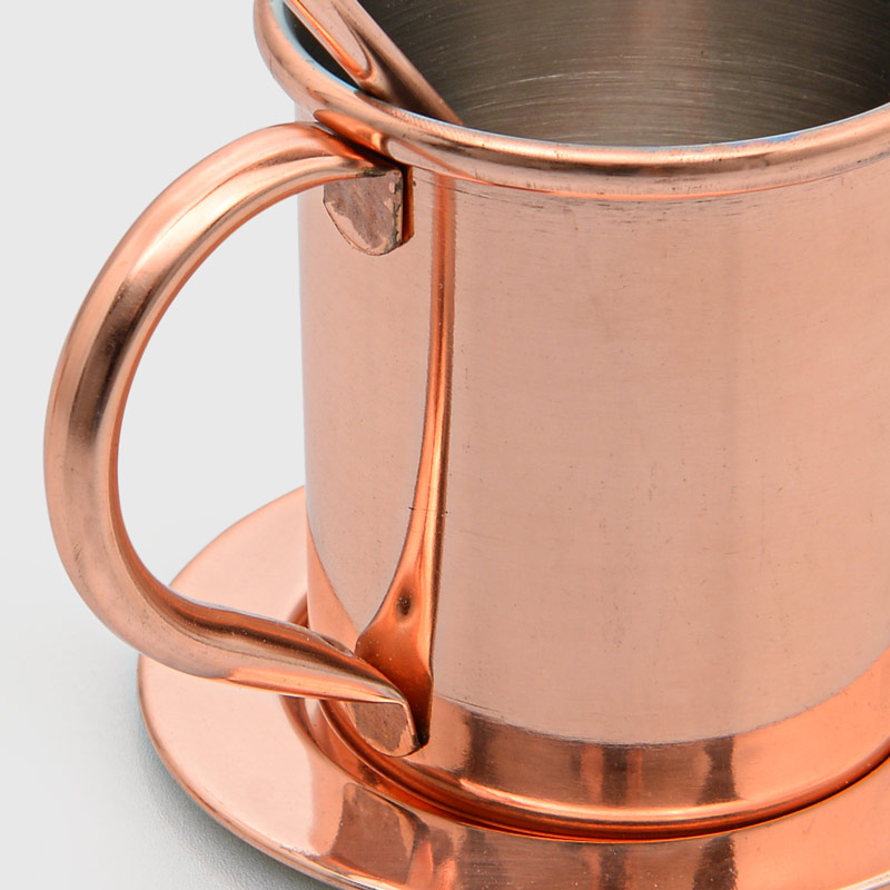 Coffret 2 tasses Moscow Mule col. cuivre en inox - L'Incroyable