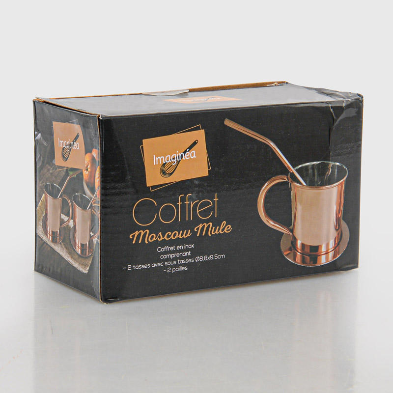 Coffret 2 tasses cocktail Moscow Mule