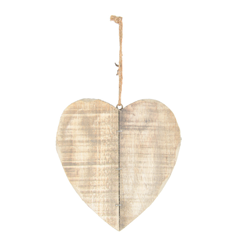 Coeur en bois à suspendre