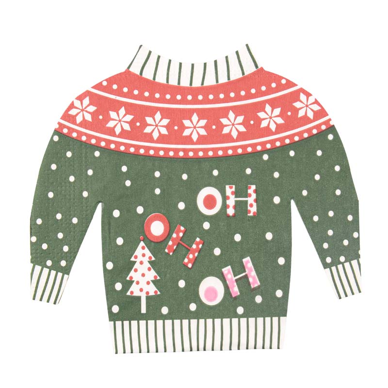 12 serviettes papier 'Pull de Noël'