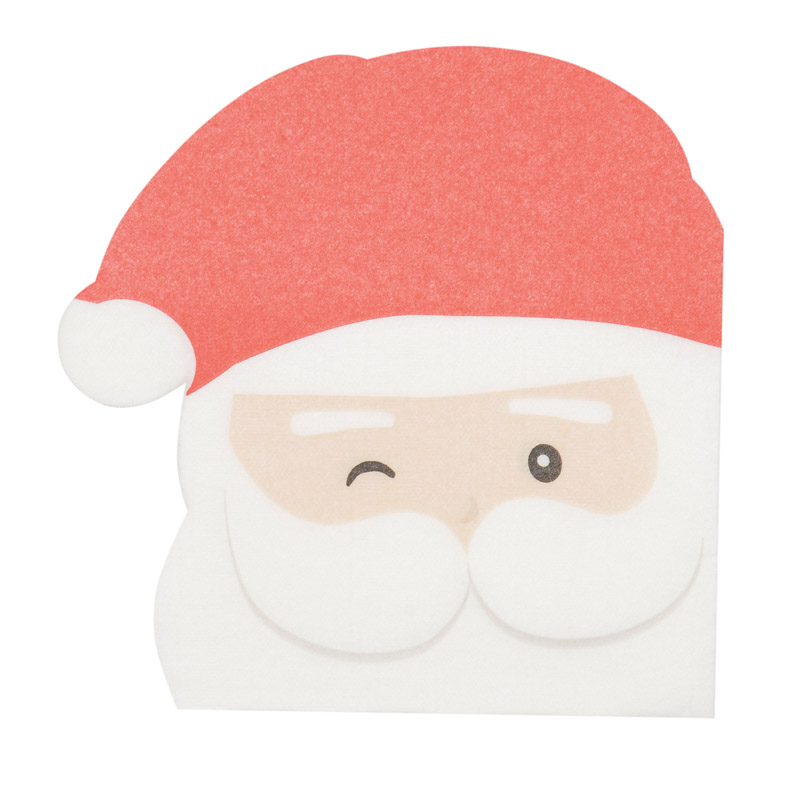 12 serviettes forme Père Noël