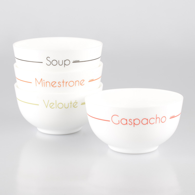 4 bols à soupe 75cl