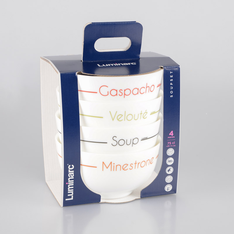 4 bols à soupe 75cl