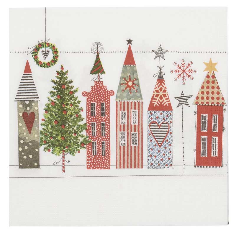 20 serviettes 'Paper Houses'