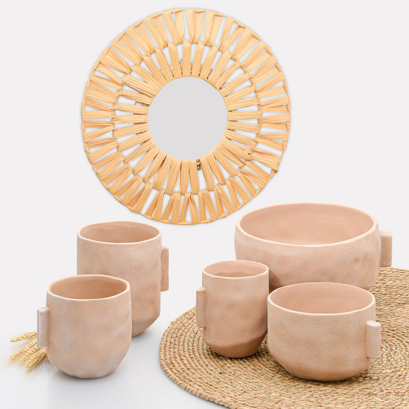 Vase 'Delta' terracotta 