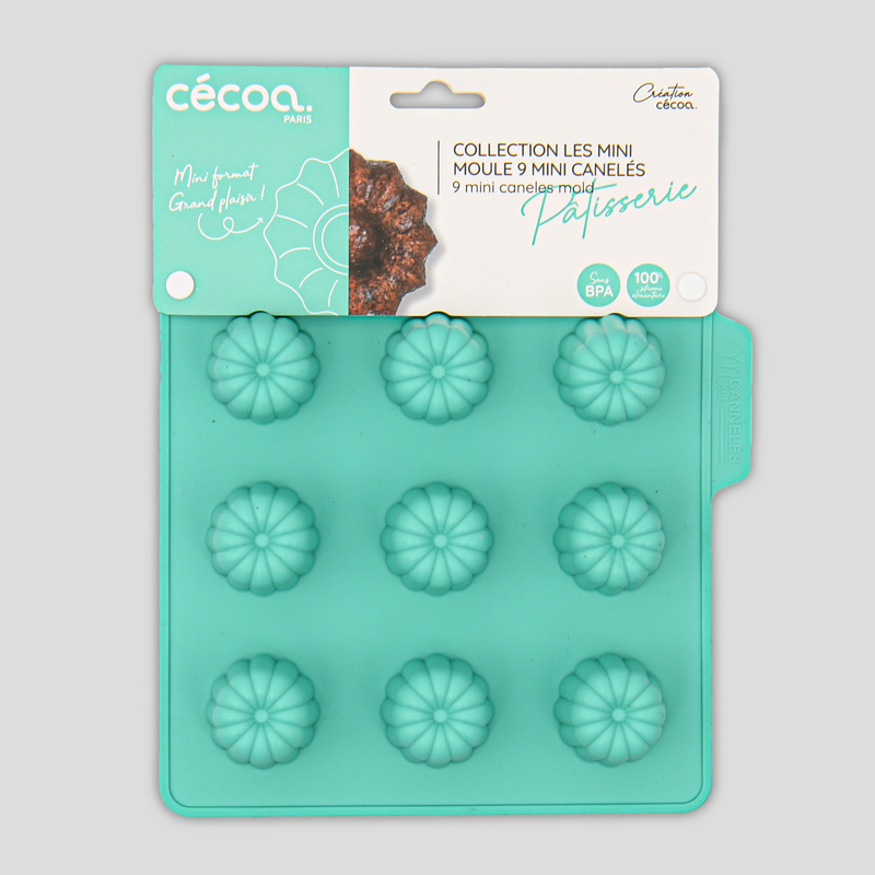 Mini moules mini canelés turquoise