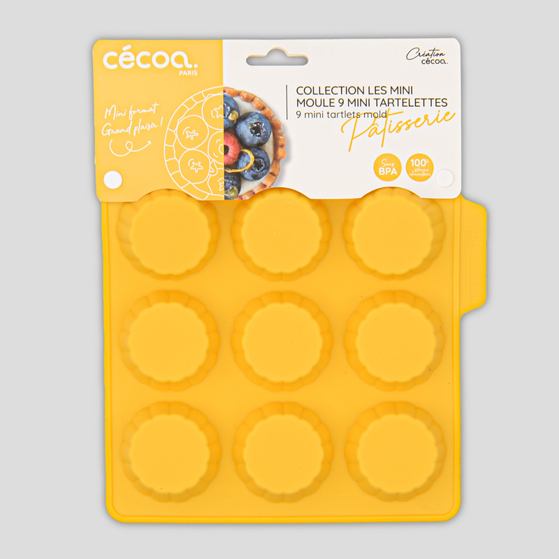 Mini moules mini madeleines couleur corail en silicone - L'Incroyable
