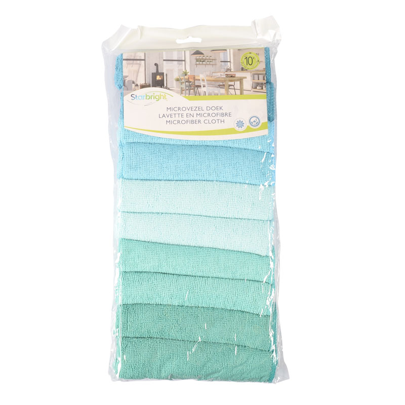 10 lavettes en microfibre