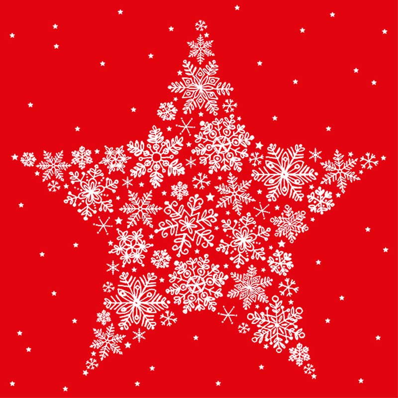 20 serviettes 'Big crystal star'