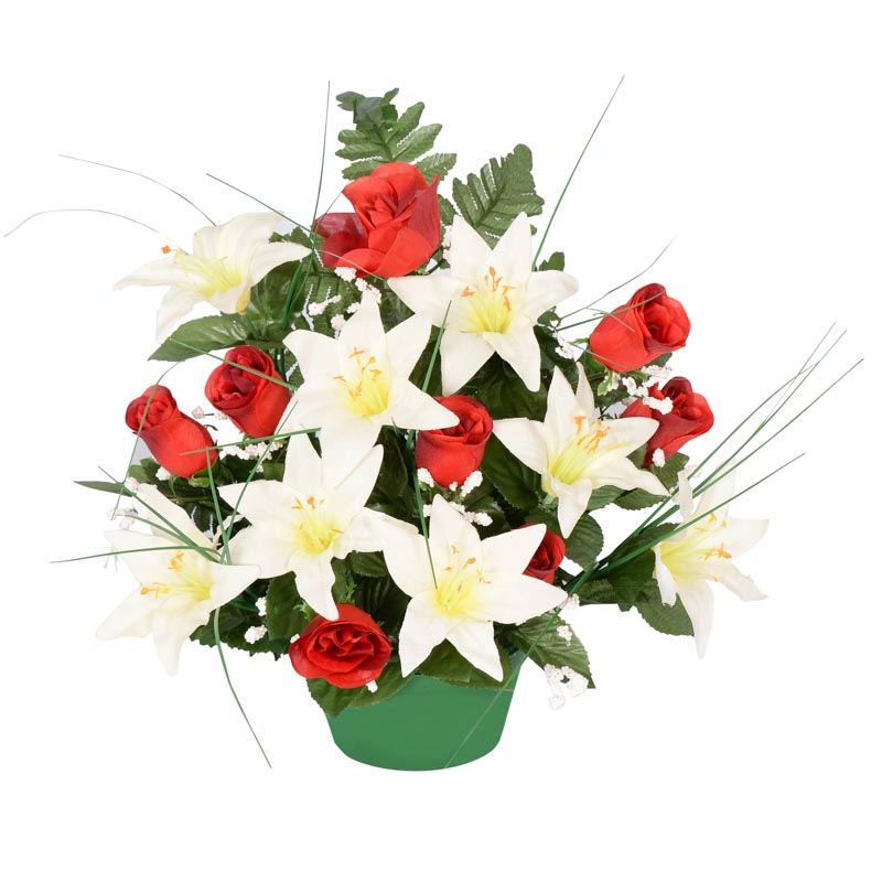 Potée lys et roses