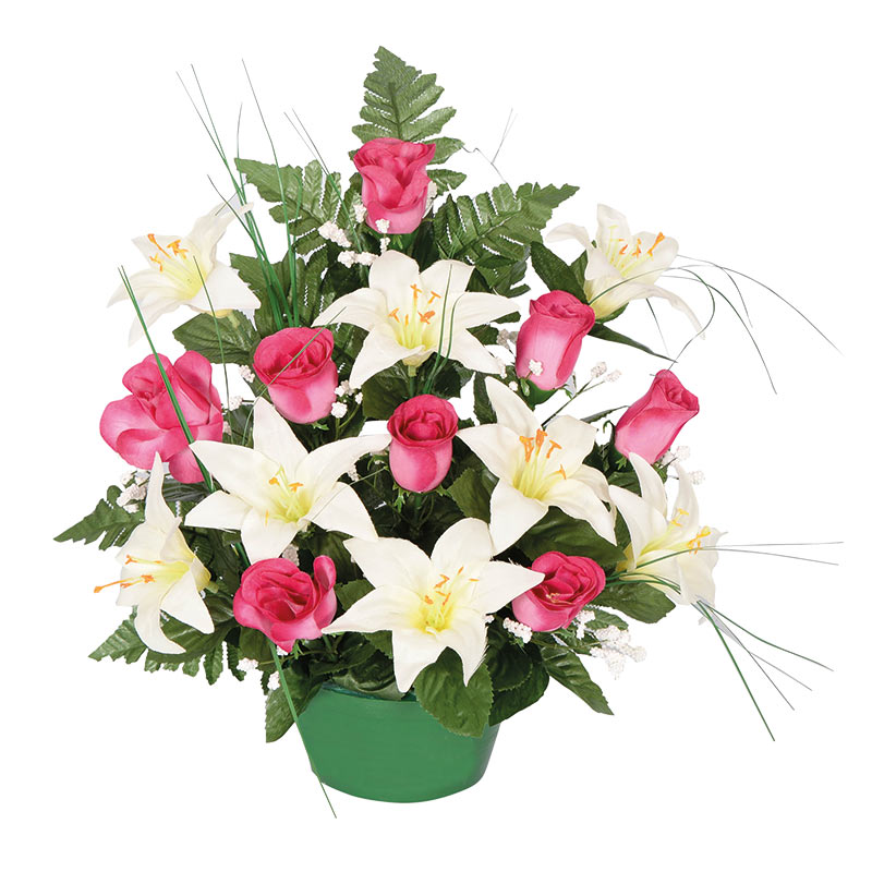 Potée lys et roses