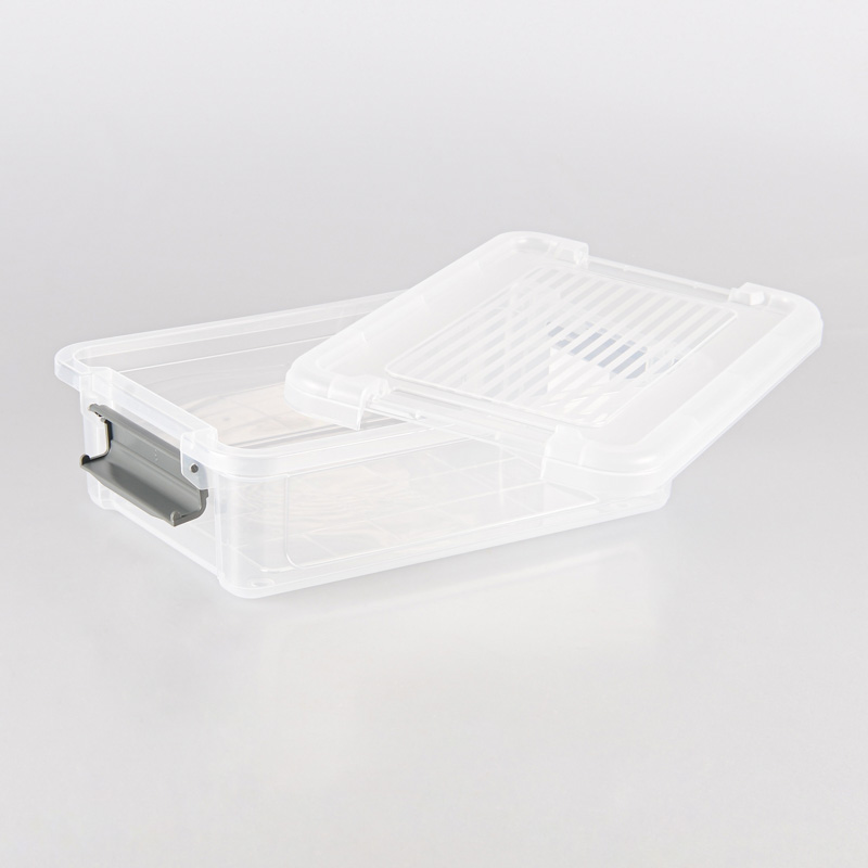 Bac de rangement plat transparent 3L