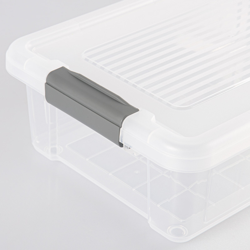 Bac de rangement plat transparent 6L