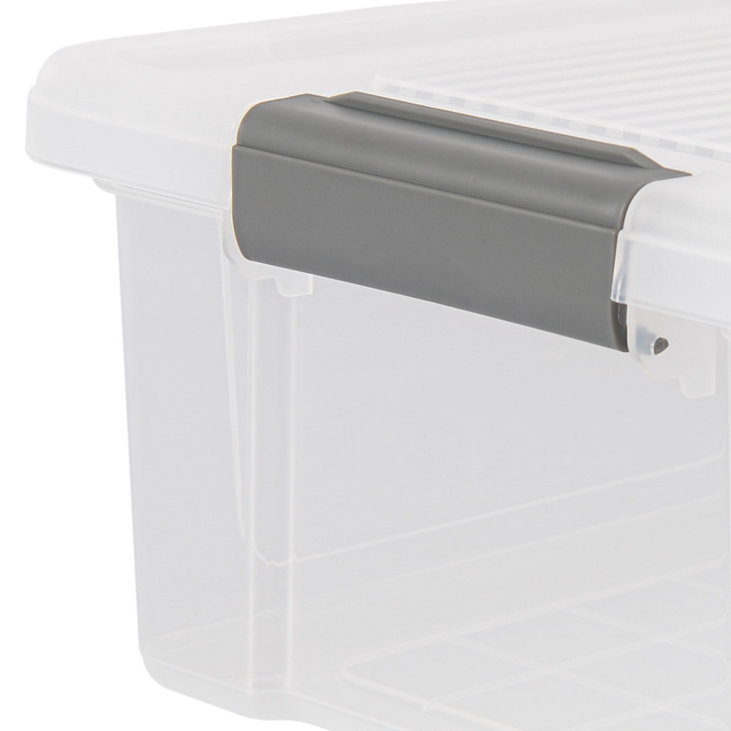 Bac de rangement plat transparent 12L