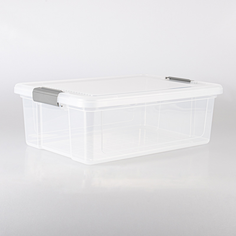 Bac de rangement plat transparent 20L