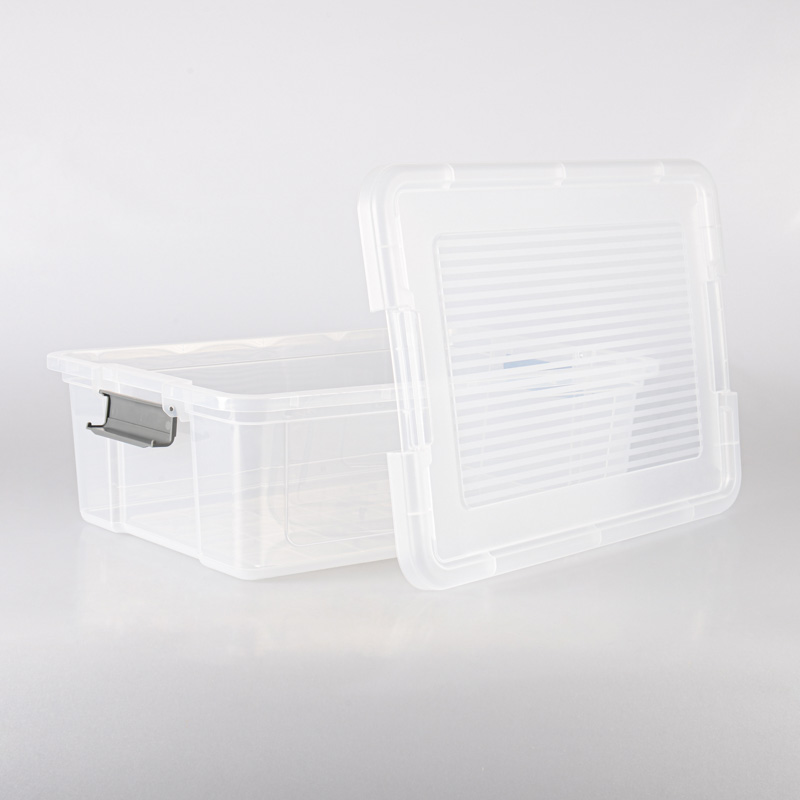 Bac de rangement plat transparent 20L