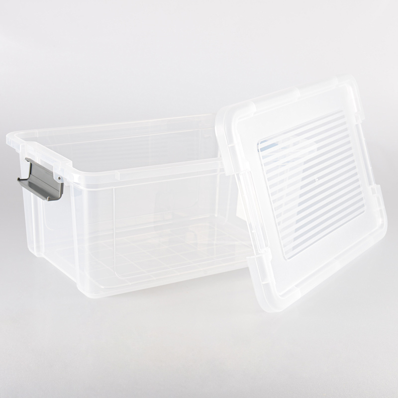 Bac de rangement plat transparent 30L