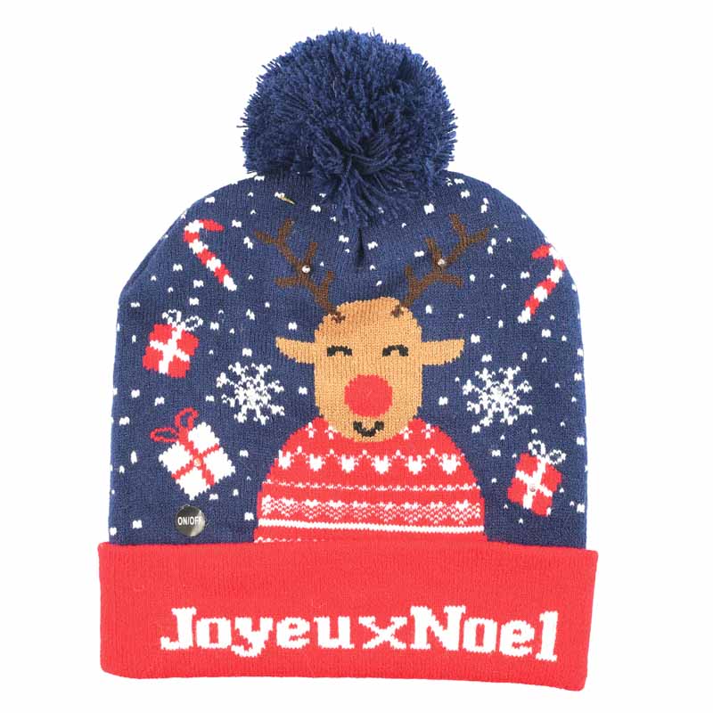 Bonnet de Noël lumineux adulte