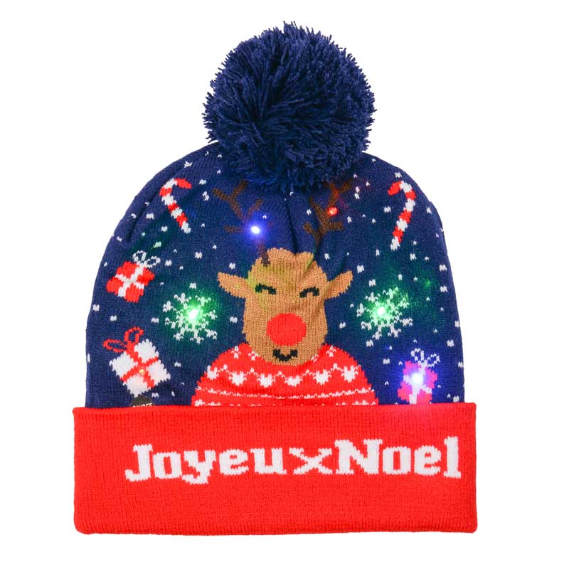 Bonnet de Noël lumineux adulte