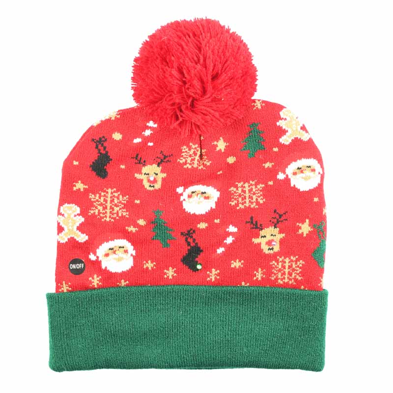 Bonnet de Noël lumineux adulte