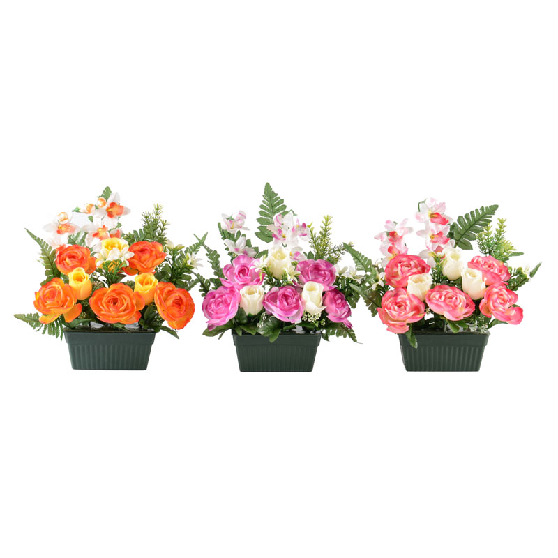 Jardinière de fleurs artificielles - L'Incroyable