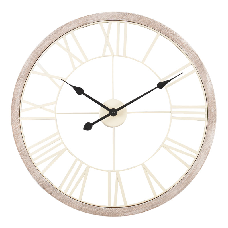 Horloge 'Aurea' imitation bois blanc