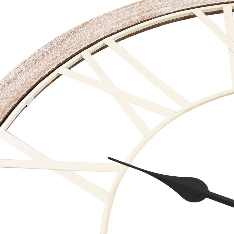 Horloge 'Aurea' imitation bois blanc