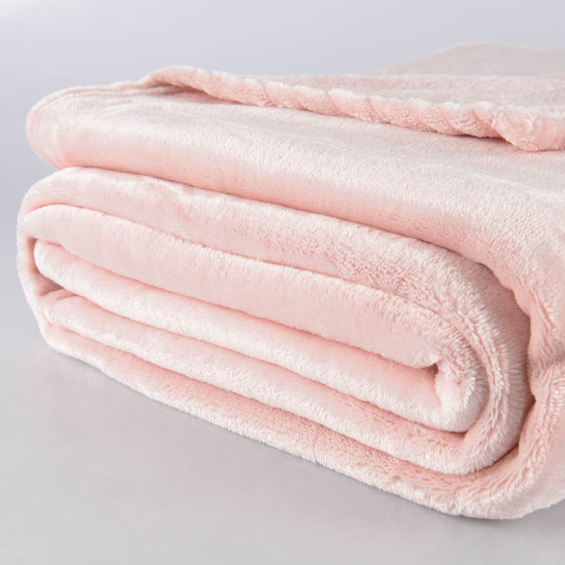 Plaid microfibre super doux 'Alaska' rose