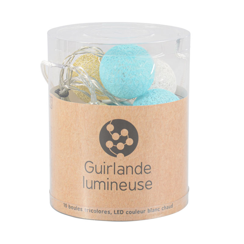 Guirlande 10 boules lumineuses
