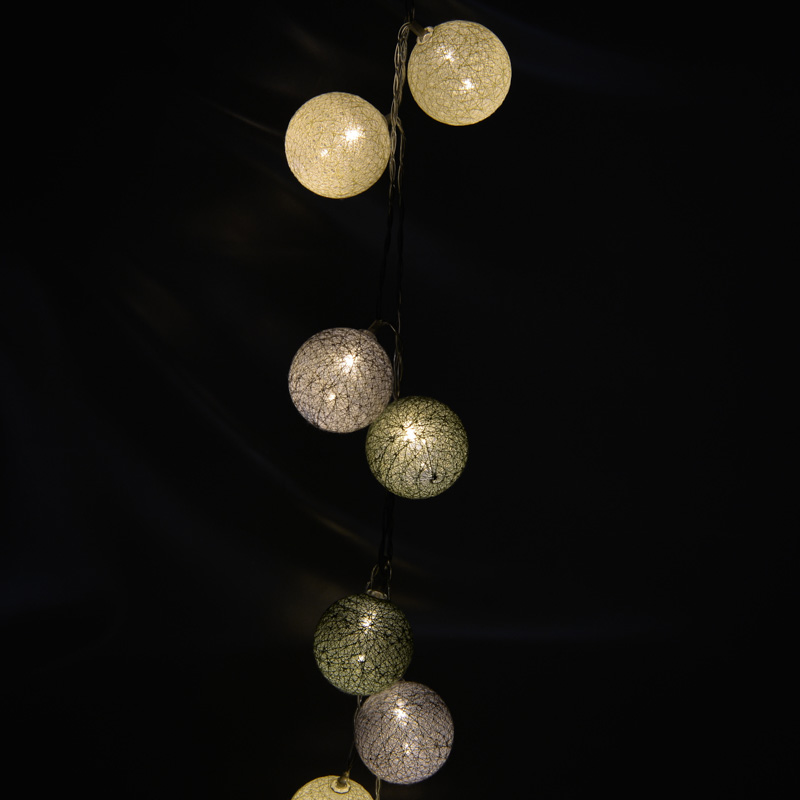 Guirlande 10 boules lumineuses