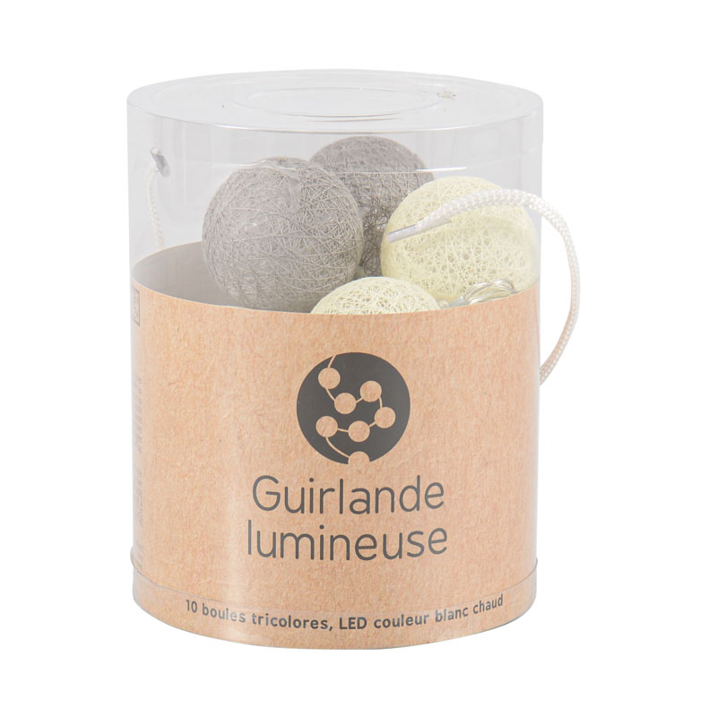 Guirlande 10 boules lumineuses