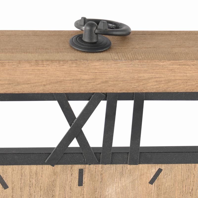 Horloge 'Santiago' en bois et métal