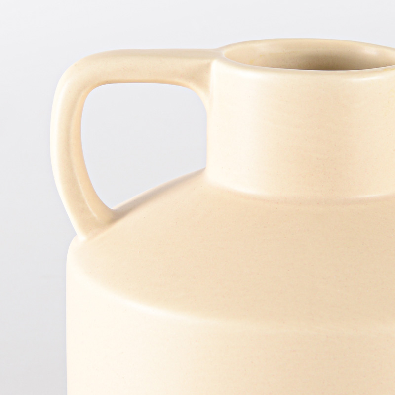 Vase amphore en céramique beige
